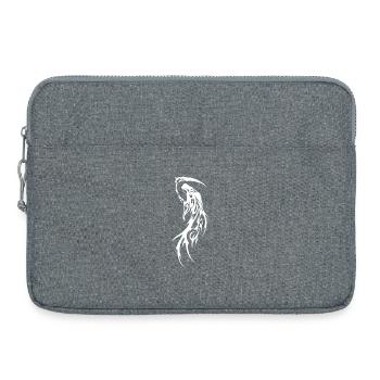 Sensengeist Tribal-Silhouette - Laptoptasche 15" - Grau meliert - Vorne