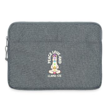 Chakra Humor - Llama Spirit Peace - Laptop bag 15" - heather grey - Front