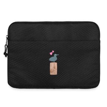 Seagull Wooden Pole Beach Summer Baltic Sea North Sea Sea - Laptop bag 15" - black - Front