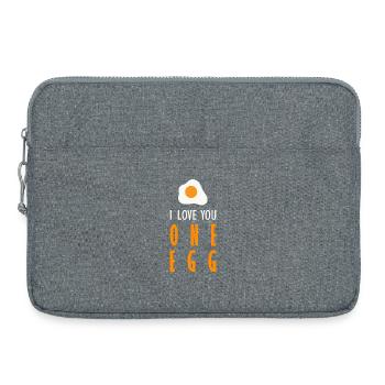 Je t'aime un oeuf (sombre) - Sacoche pour ordinateur portable 15 pouces - gris chiné - Devant