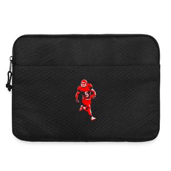 Roter Footballspieler Sprint - Laptoptasche 15" - Schwarz - Vorne