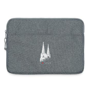 J’adore Cologne Cologne Skyline Cathédrale de Cologne Silhouette - Sacoche pour ordinateur portable 15 pouces - gris chiné - Devant