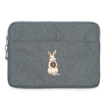 Bunny Donut - Laptop bag 15" - heather grey - Front