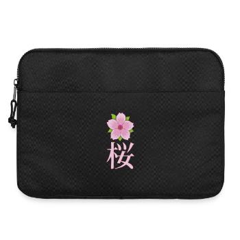 Japanese cherry blossom - Laptop bag 15" - black - Front