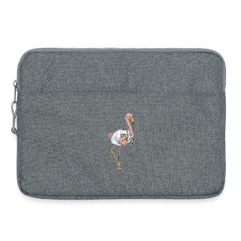 Flamingo Doctor Stethoscope - Laptop bag 15" - heather grey - Front