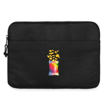 Sac de chips ouvert coloré avec des croustilles - Sacoche pour ordinateur portable 15 pouces - noir - Devant