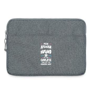 Chien de chasse afghan dicton - Sacoche pour ordinateur portable 15 pouces - gris chiné - Devant