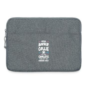 Dicton de chien Border Collie - Sacoche pour ordinateur portable 15 pouces - gris chiné - Devant