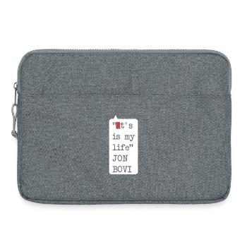 It's my life – funny fake saying design - Laptop bag 15" - heather grey - Front