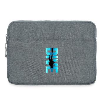 Taucher Design Retro Dive Outfit Geschenk - Laptoptasche 15" - Grau meliert - Vorne