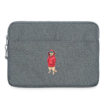 Erdmännchen Winter Sonnenbrille - Laptoptasche 15" - Grau meliert - Vorne