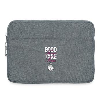 Good Things Take Time - Sacoche pour ordinateur portable 15 pouces - gris chiné - Devant