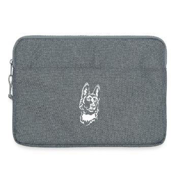 La tête de Malinoi « Black Edition » - Sacoche pour ordinateur portable 15 pouces - gris chiné - Devant