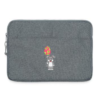 Ballon de Pâques Lapin - Sacoche pour ordinateur portable 15 pouces - gris chiné - Devant