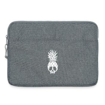 Skull of a pineapple (white) - Laptop bag 15" - heather grey - Front