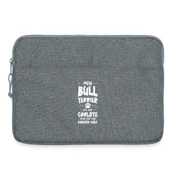 Bull terrier Dicton de chien - Sacoche pour ordinateur portable 15 pouces - gris chiné - Devant