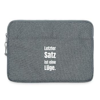 La dernière phrase est un mensonge - Sacoche pour ordinateur portable 15 pouces - gris chiné - Devant