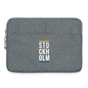 Stockholm City logo design - Laptop bag 15" - heather grey - Front