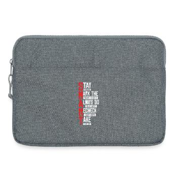 Bold SMART Typography Stack - Laptop bag 15" - heather grey - Front