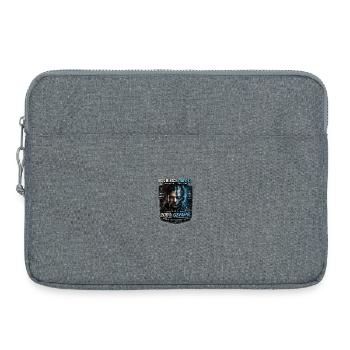 100% Mensch. 100% KI. Zwei Welten. Ein Verstand. - Laptoptasche 15" - Grau meliert - Vorne