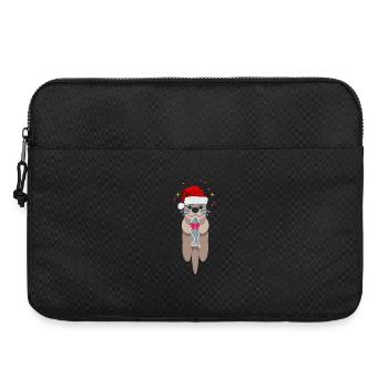 Loutre de Noël - Drôles de chemises - Sacoche pour ordinateur portable 15 pouces - noir - Devant