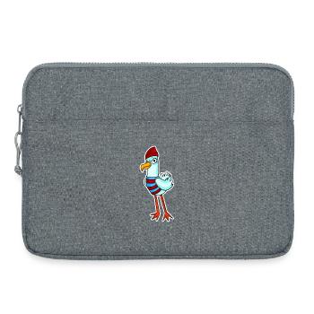 Nordsee Möwe Motiv Vogel - Laptoptasche 15" - Grau meliert - Vorne