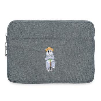Ferme de pellets d’éleveur d’hippopotames - Sacoche pour ordinateur portable 15 pouces - gris chiné - Devant