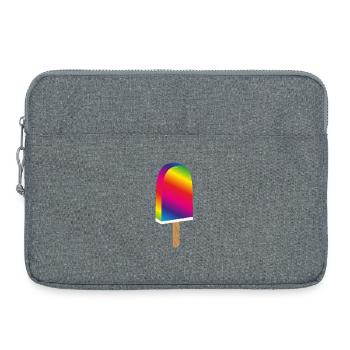 colorful rainbow cream for summer fans - Laptop bag 15" - heather grey - Front