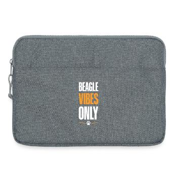 Beagle Vibes Only Good Mood - Laptop bag 15" - heather grey - Front