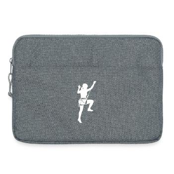 Kletterin Silhouette Bouldern & Bergsteigen - Laptoptasche 15" - Grau meliert - Vorne