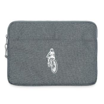 Amateur de cyclisme - Sacoche pour ordinateur portable 15 pouces - gris chiné - Devant