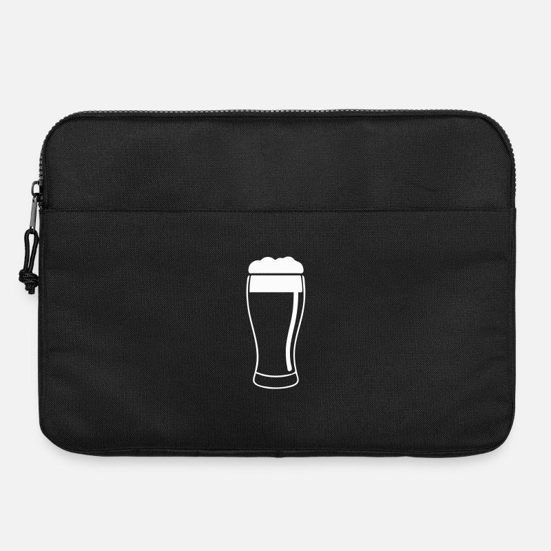 Bierglas mit Schaum - Laptoptasche 15" - Schwarz