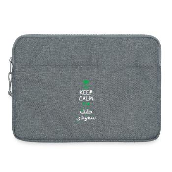 Bleib ruhig Arabischer Stolz - Laptoptasche 15" - Grau meliert - Vorne