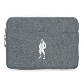 White Music Lover Skeleton - Laptop bag 15" - heather grey - Front