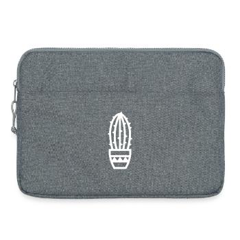 Cactus Pot Plant Love Spikes Graphic Image - Laptop bag 15" - heather grey - Front