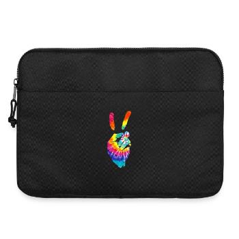 Peace Victory Tie-dye Hand Sign - Laptop bag 15" - black - Front