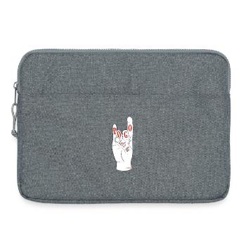 Let's Go Pogo - Laptop bag 15" - heather grey - Front
