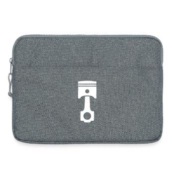 Piston Engine Vintage Icon Design - Laptop bag 15" - heather grey - Front