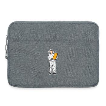 Funny beekeeper kid - Laptop bag 15" - heather grey - Front