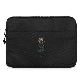 Illustration de rose élégante - Sacoche pour ordinateur portable 15 pouces - noir - Devant