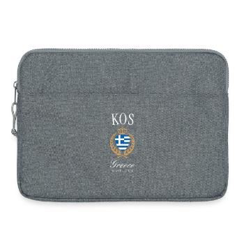 Kos Greece Coat of Arms Crown – Travel Souvenir - Laptop bag 15" - heather grey - Front