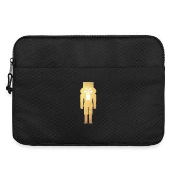 Casse-Noisette minimaliste or de Noël de luxe - Sacoche pour ordinateur portable 15 pouces - noir - Devant