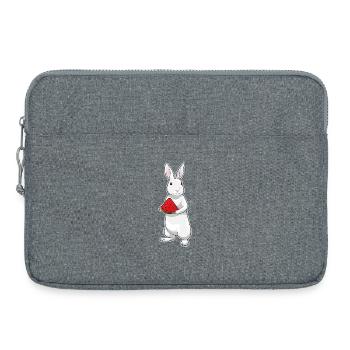 Hase Wassermelone - Laptoptasche 15" - Grau meliert - Vorne