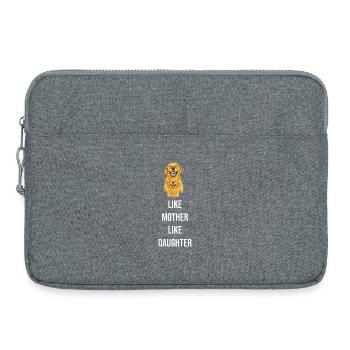 Hunde-Duo Mutter Tochter Illustration - Laptoptasche 15" - Grau meliert - Vorne