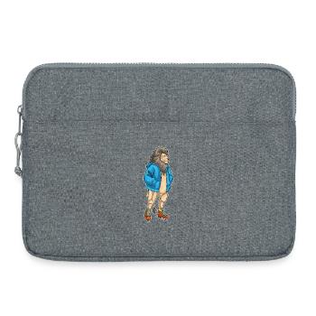 Löwe Eislaufen Schlittschuhe Wintersport - Laptop bag 15" - heather grey - Front