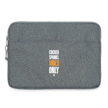 Cocker Spaniel Vibes uniquement - Sacoche pour ordinateur portable 15 pouces - gris chiné - Devant
