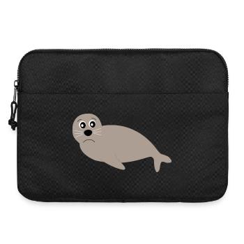 Seehund Seehunde Robbe Robben Tiere - Laptoptasche 15" - Schwarz - Vorne