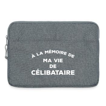A la mémoire de vie de célibataire Humour Couple - Sacoche pour ordinateur portable 15 pouces - gris chiné - Devant