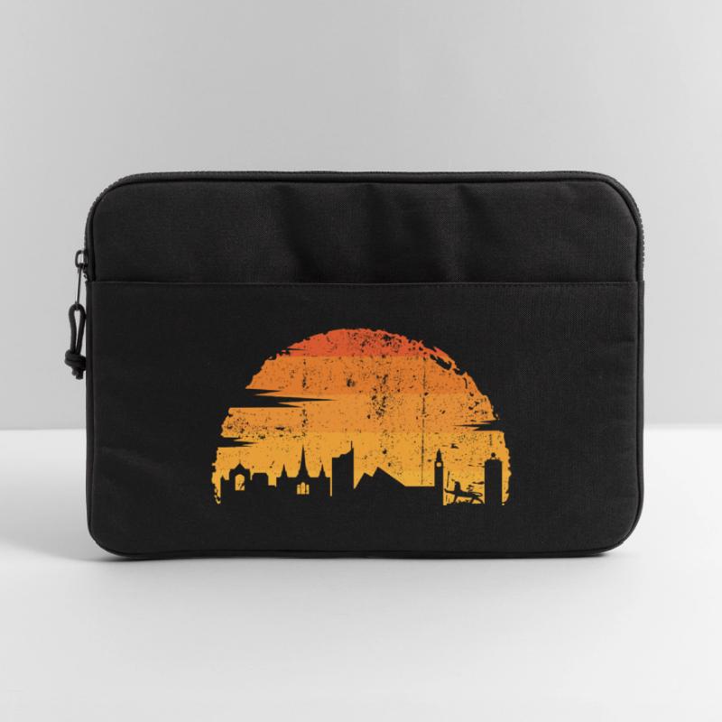 Cavalier de la ligne d’horizon du coucher de soleil Sacoche pour ordinateur portable 15 pouces