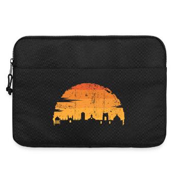 Goldene Stunde Stadtsilhouette - Laptoptasche 15" - Schwarz - Vorne